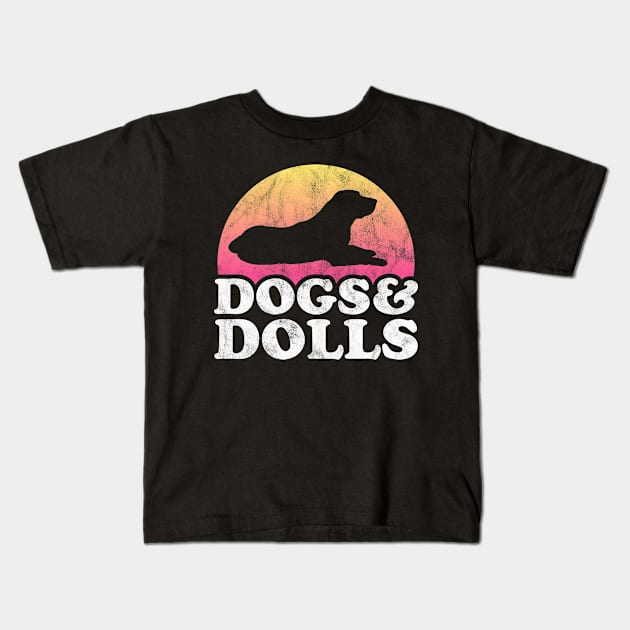 Dogs and Dolls Dog and Doll Gift Kids T-Shirt by JKFDesigns